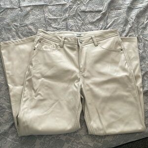 Faux leather pants